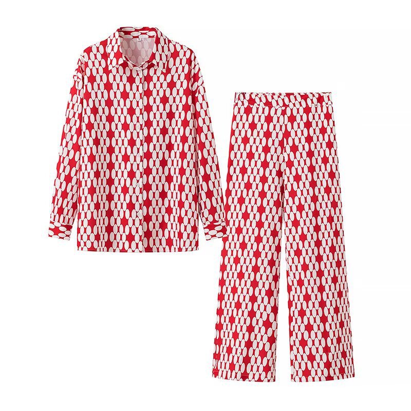 Wide Palazzo Pants for Women with Modern Geometric Pattern Chic and Style