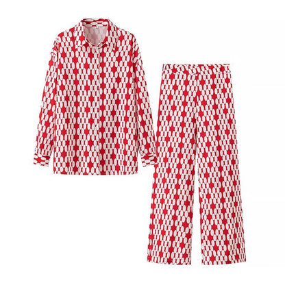 Wide Palazzo Pants for Women with Modern Geometric Pattern Chic and Style