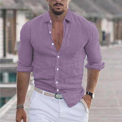 Chemise en lin pour hommes avec coupe moderne et design cintré Chic und Stil