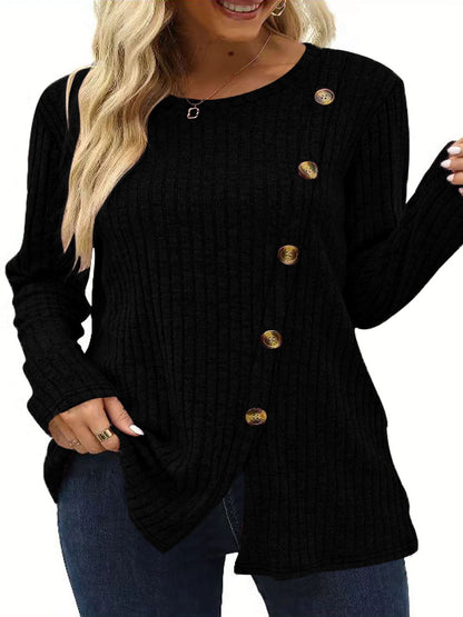 Pull en tricot pour femmes avec détails en boutons Chic und Stil