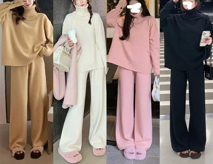 Pull en tricot confortable pour femmes avec col montant et détails d'épaules Chic und Stil