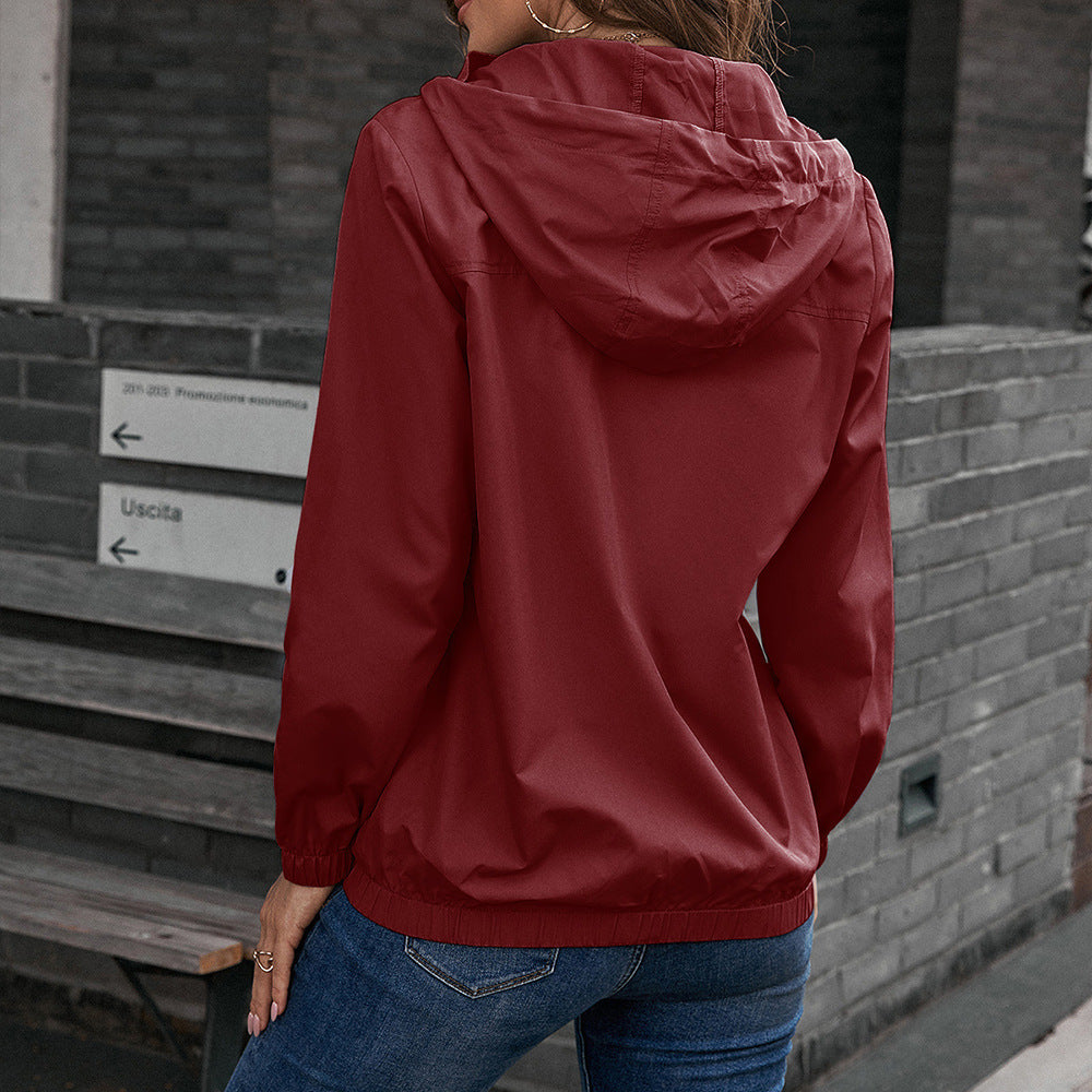 Functional jacket for women with hood and elastic cuffs Chic and Style