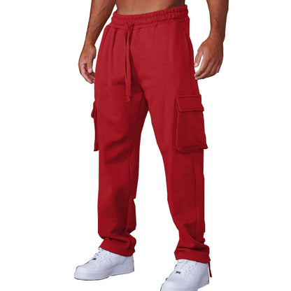 Men's casual cargo jogging pants with elastic waistband and practical side pockets Chic and Style