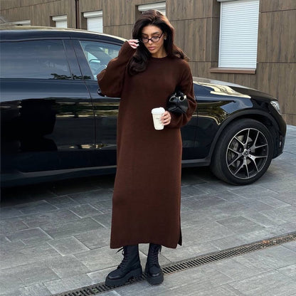 Robe en tricot pour dames avec taille élégante Chic und Stil