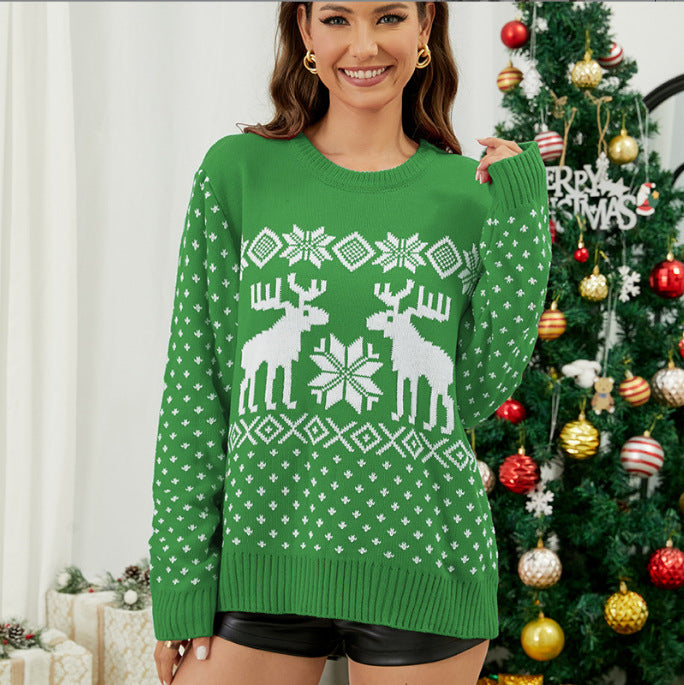 Pull Noël pour femmes avec motif de renne et motif norvégien classique Chic und Stil