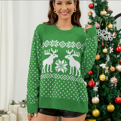 Pull Noël pour femmes avec motif de renne et motif norvégien classique Chic und Stil
