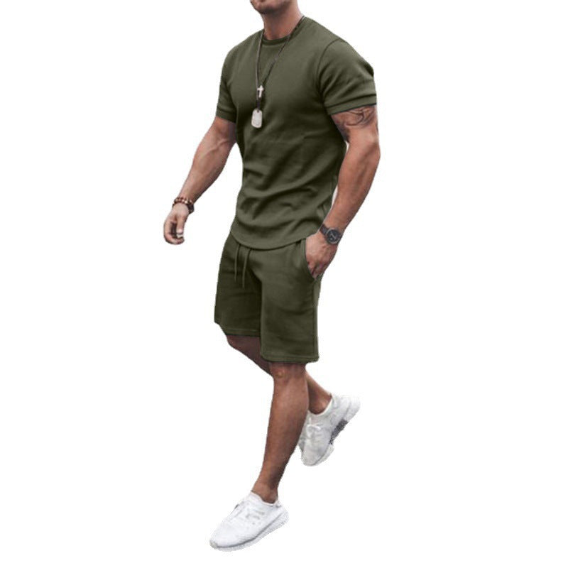 Ensemble d'été sportif pour hommes avec t-shirt respirant et shorts Chic und Stil