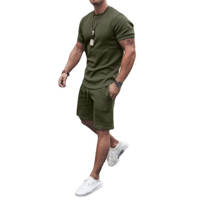 Ensemble d'été sportif pour hommes avec t-shirt respirant et shorts Chic und Stil