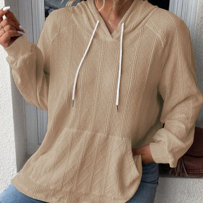 Pull à capuche texturé confortable pour femmes Chic und Stil