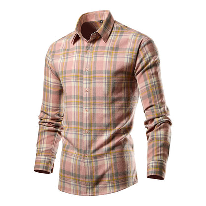 Chemise pour hommes en mélange de coton de haute qualité au design à carreaux moderne Chic und Stil