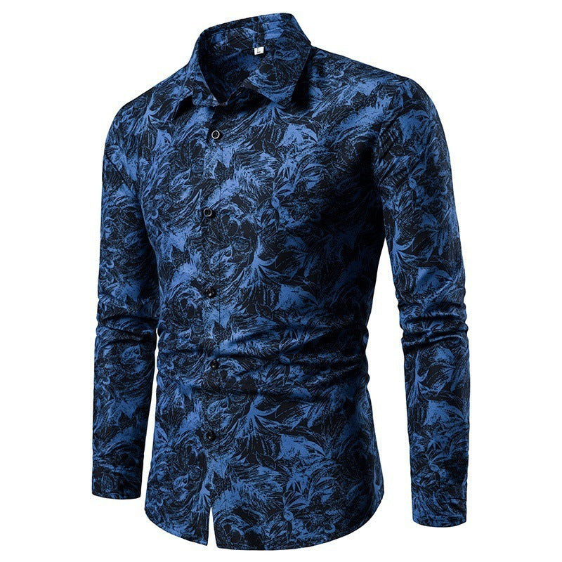 Chemise pour hommes avec motif floral créatif Chic und Stil