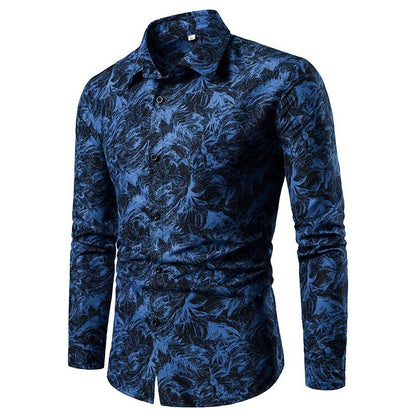 Chemise pour hommes avec motif floral créatif Chic und Stil