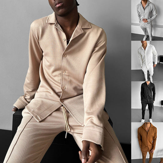 Chemise élégante à manches longues pour hommes avec un design texturé Chic und Stil