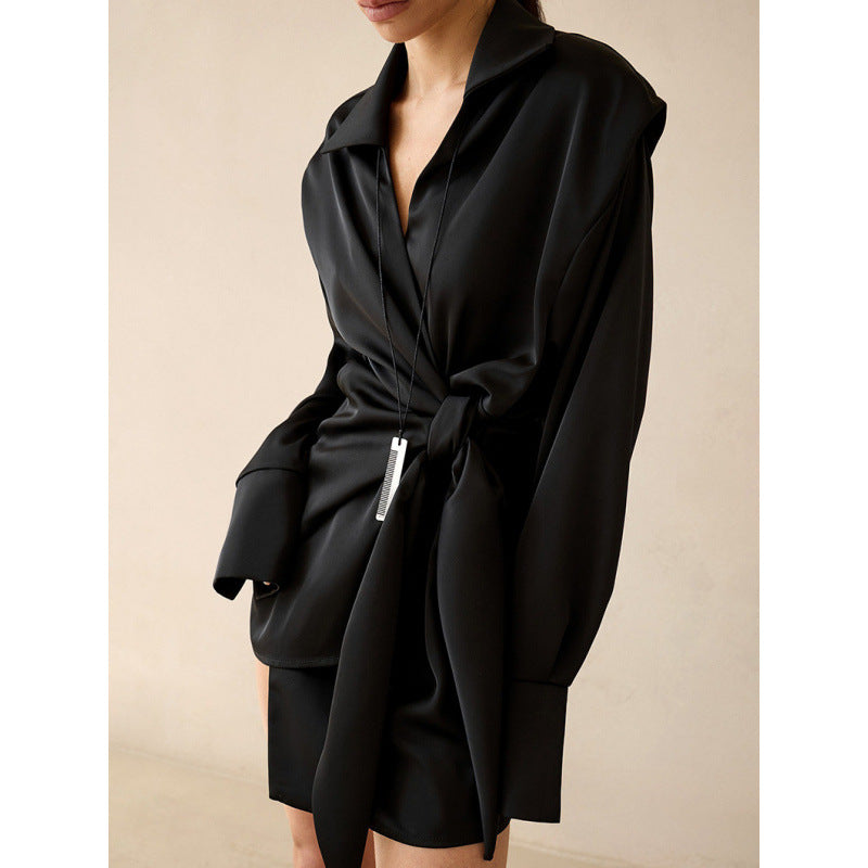 Asymmetrical wrap dress women Chic and Style