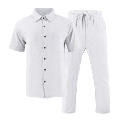Airy summer set for men with modern shirt and comfortable pants Chic and Style