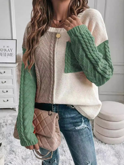 Pull en tricot décontracté pour femmes avec design asymétrique Chic und Stil