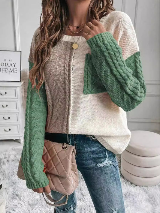 Pull en tricot décontracté pour femmes avec design asymétrique Chic und Stil