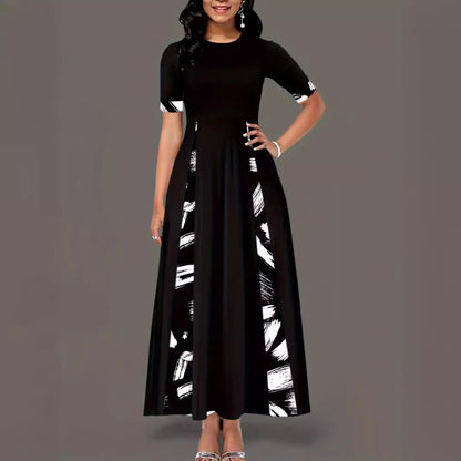 Robe maxi pour femmes avec motif artistique et poches pratiques Chic und Stil