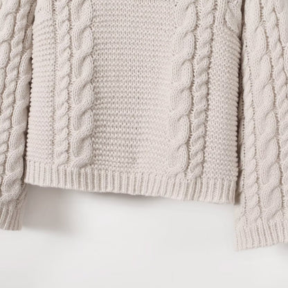 Pull en grosse maille pour femmes avec un design texturé et une coupe large Chic und Stil