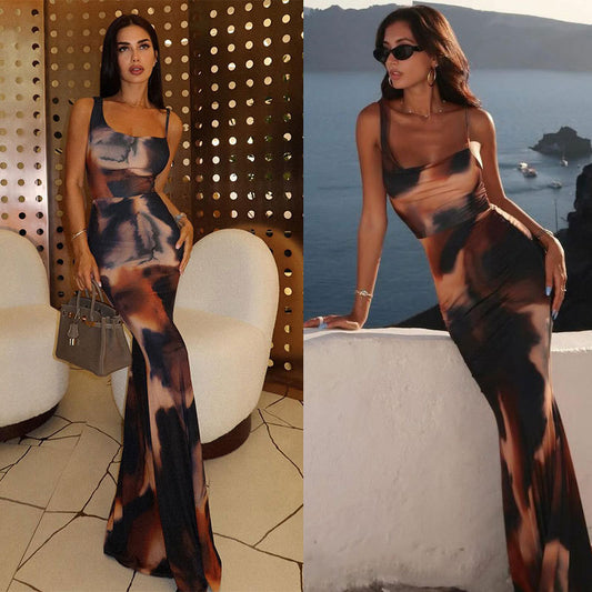 Robe Maxi Ajustée Femme Chic und Stil