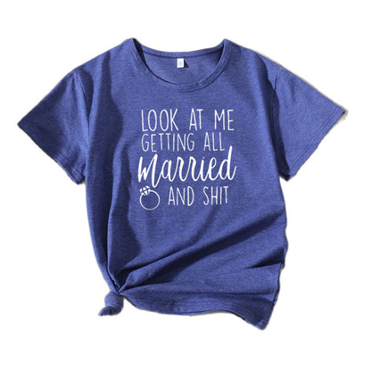 Dames Décontracté Mariage Humor T-shirt Chic und Stil