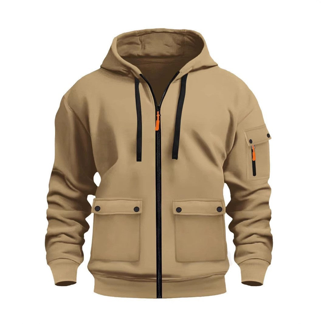 Functional hooded jacket for men with multiple pockets Chic and Style