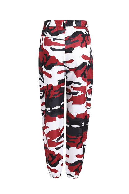 Pantalon cargo pour femmes au design camouflage moderne avec poches pratiques et taille élastique Chic und Stil