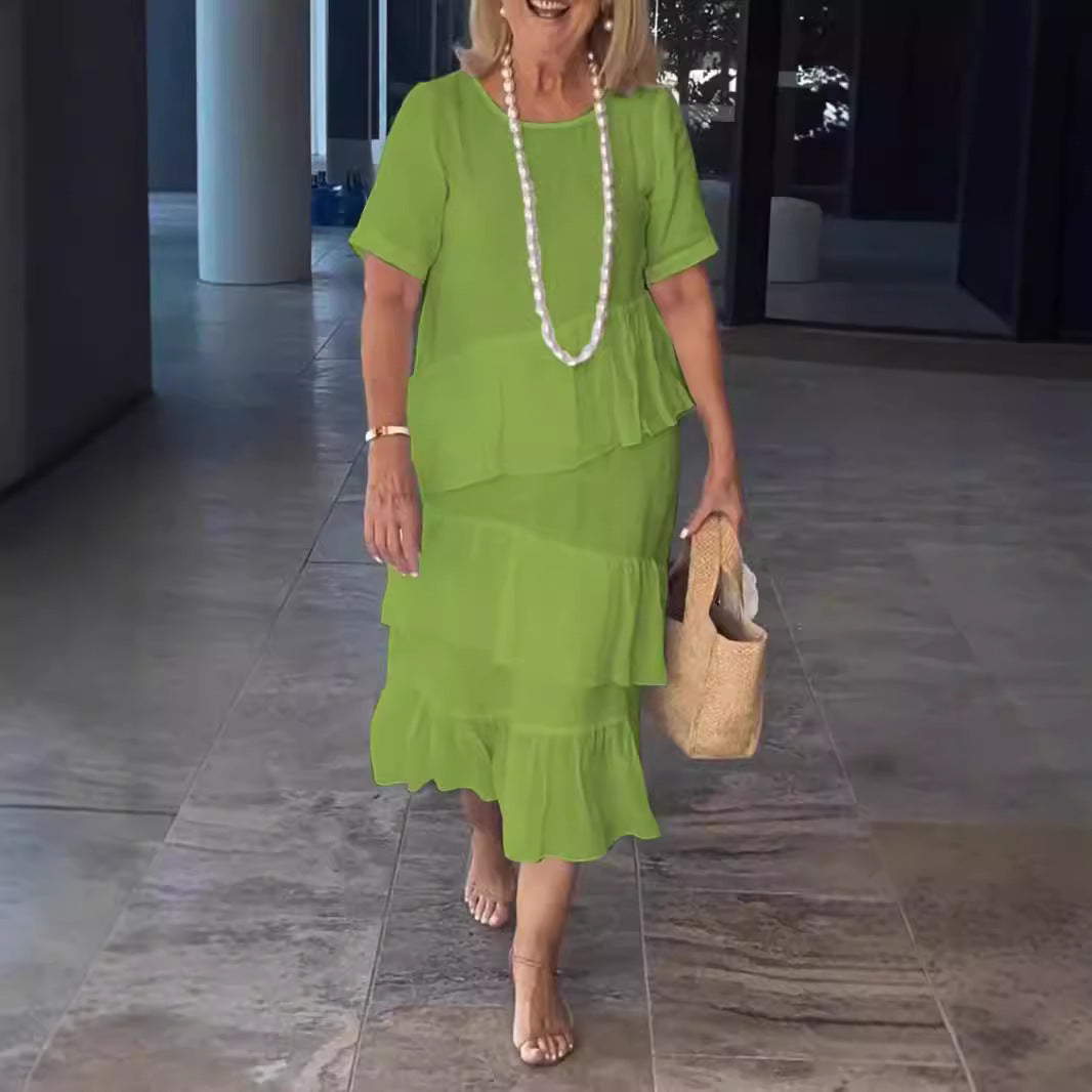 Robe d'été décontractée pour femmes avec un ourlet flottant Chic und Stil