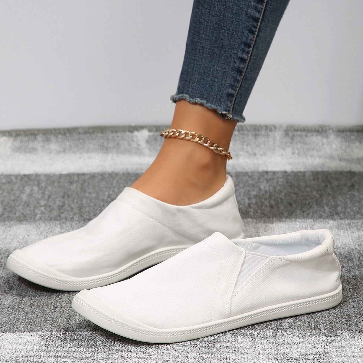 Baskets Slip-On Élastiques Chic und Stil pour Femmes