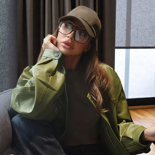 Ladies oversized trendy jacket with relaxed fit and voluminous sleeves Chic and Style