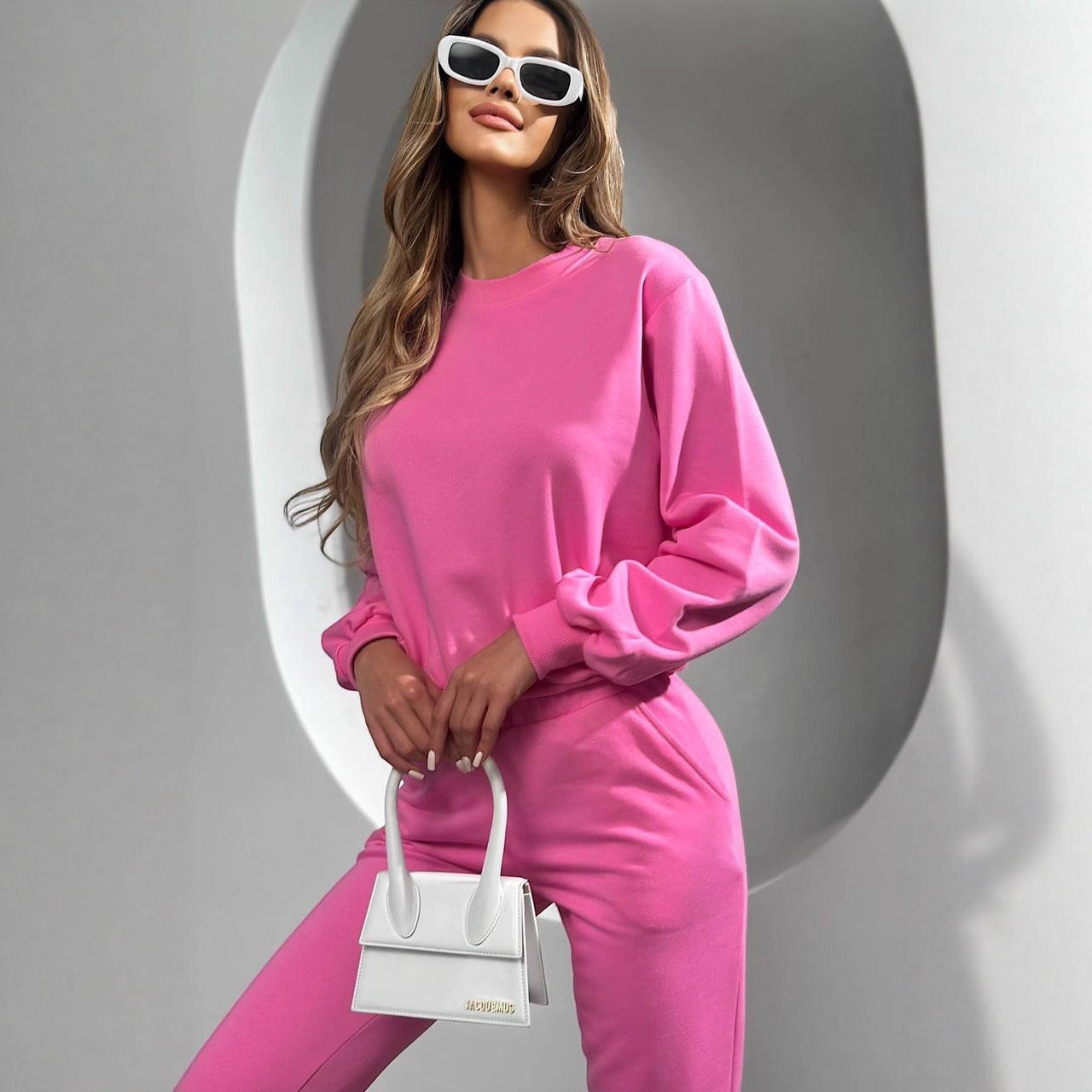 Dames Ensemble de sport décontracté confortable avec coupe décontractée et taille élastique Chic und Stil