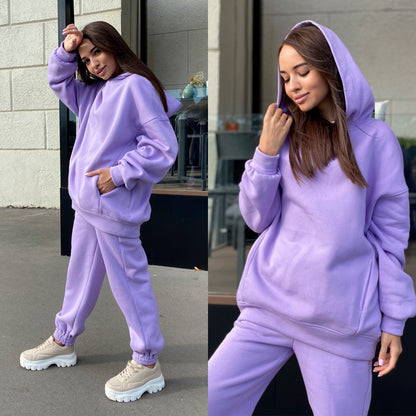Dames Ensemble de hoodie et de jogging sportif au design décontracté avec capuche Chic und Stil