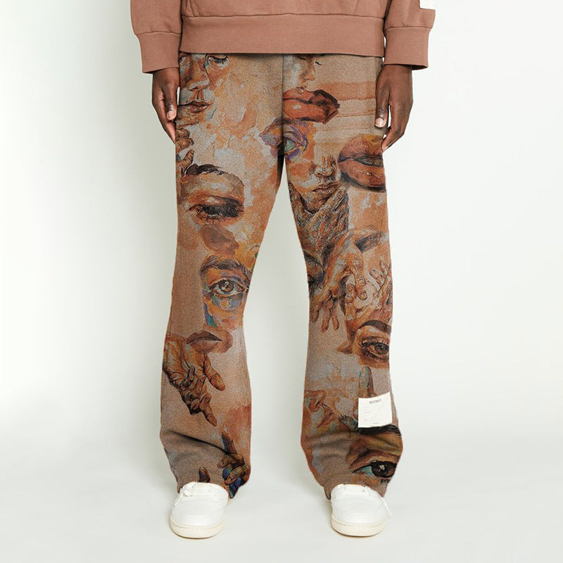 Designer harem pants for men with creative artistic print Chic and Style