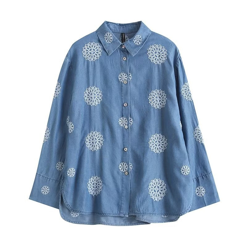 Chemisier pour femmes avec design floral brodé Chic und Stil