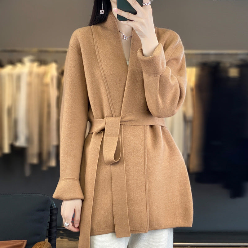 Dames Gilet à la mode avec ceinture Chic und Stil