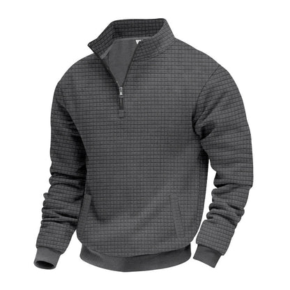 Sporty fleece pullover for men with half-zip Chic und Stil