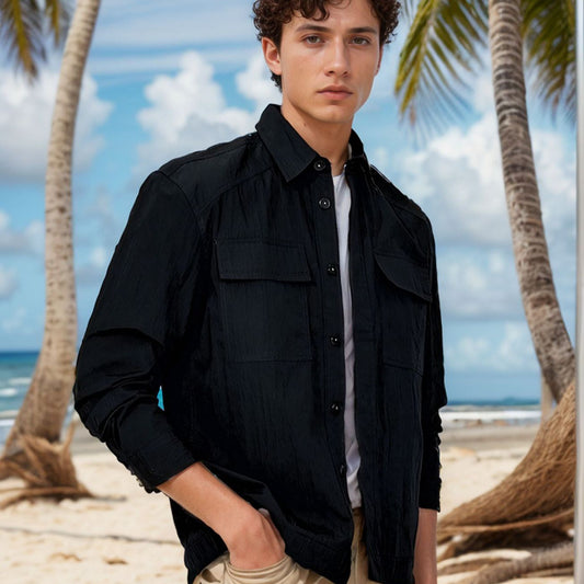 Chemise de camping polyvalente pour hommes avec poches pratiques et propriétés respirantes Chic und Stil