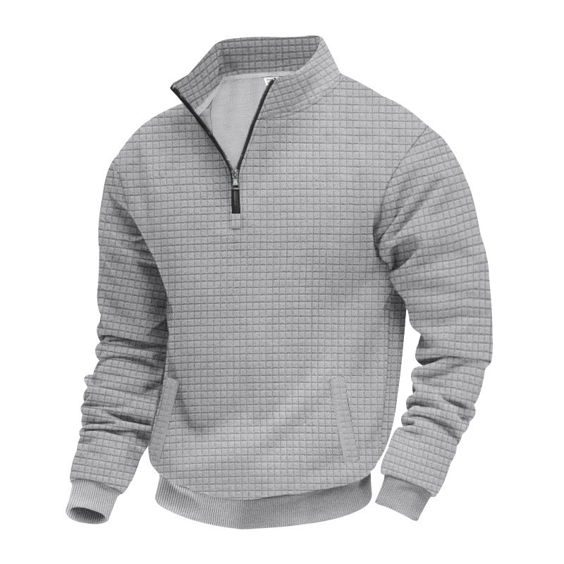 Sporty fleece pullover for men with half-zip Chic und Stil