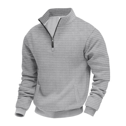 Sporty fleece pullover for men with half-zip Chic und Stil