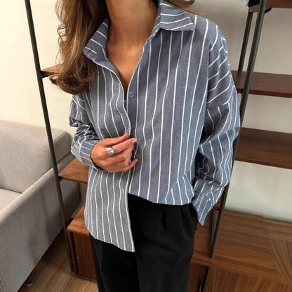 Dames Chemise à rayures tendance avec coupe oversize Chic und Stil
