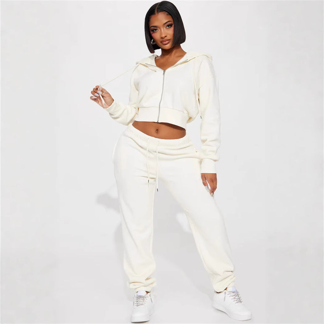 Relaxed hoodie set for women with wide pants Chic und Stil