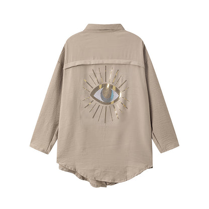 Chemise à boutons graphique pour femmes grande taille Chic und Stil