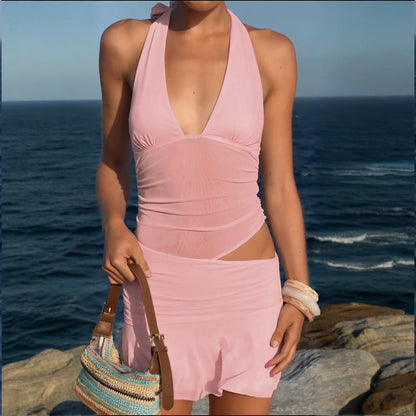 Robe de bain sans bretelles froncée Chic und Stil