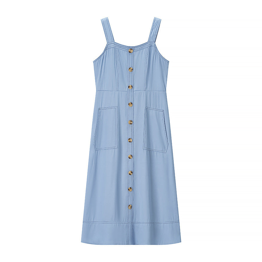 Robe maxi femme avec détails de boutons et poches pratiques Chic und Stil