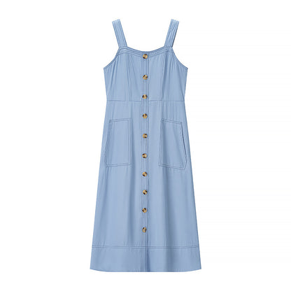 Robe maxi femme avec détails de boutons et poches pratiques Chic und Stil