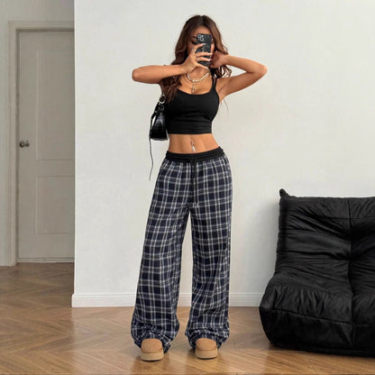 Chic and Style women's casual checkered pants