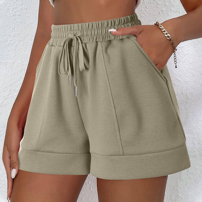 Shorts de détente taille haute pour femmes Chic und Stil