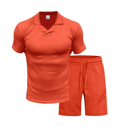 Ensemble sportif pour hommes à manches courtes avec coupe confortable et shorts élastiques Chic und Stil