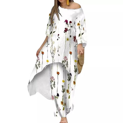 Robe maxi fluide pour femmes avec design floral Chic und Stil