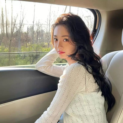 Cardigan Tricot Élégant pour Femme avec Lacer Ajustable Chic & Stil